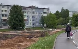 В Ермолино завершается благоустройство пешеходной зоны